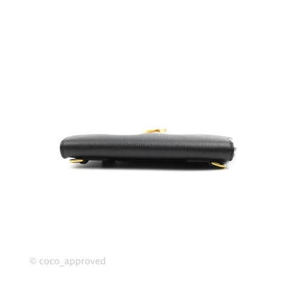 Christian Dior Saddle Belt Bag Black Calfskin Gold Hardware