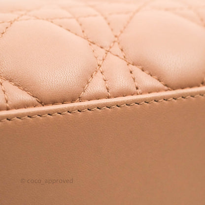 Christian Dior Medium Lady Dior Fard Blush Lambskin Gold Hardware