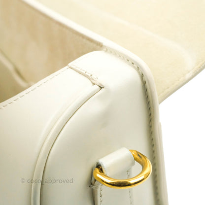 Dior Medium Bobby Bag Off White Calfskin Gold Hardware