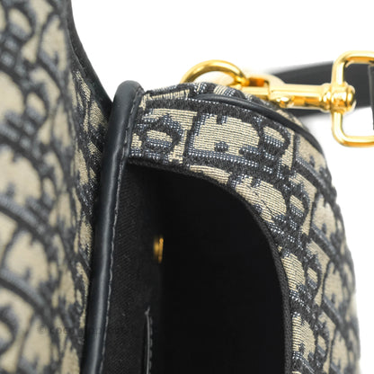 Dior Medium Bobby Bag Blue Oblique Jacquard Canvas
