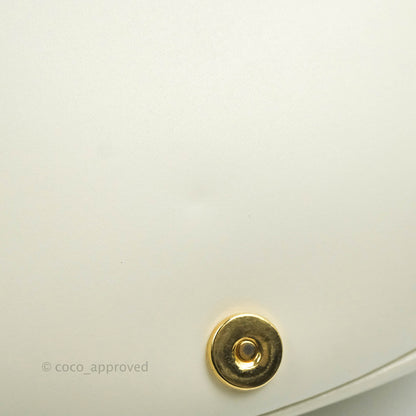 Dior Medium Bobby Bag Off White Calfskin Gold Hardware