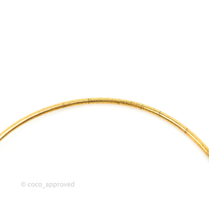 Dior J’adore Hoops Earrings Antique Gold