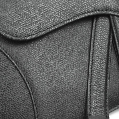 Christian Dior Saddle Belt Bag Black Calfskin Gold Hardware