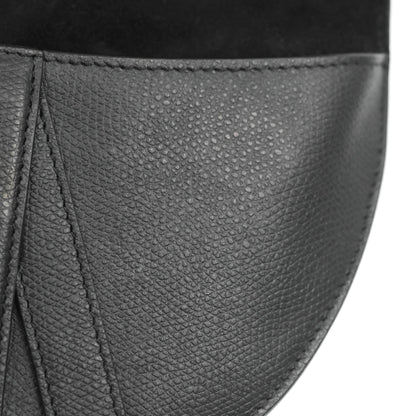 Christian Dior Saddle Belt Bag Black Calfskin Gold Hardware
