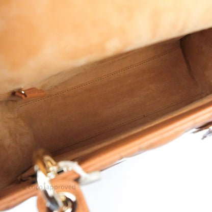 Christian Dior Medium Lady Dior Caramel Lambskin Gold Hardware