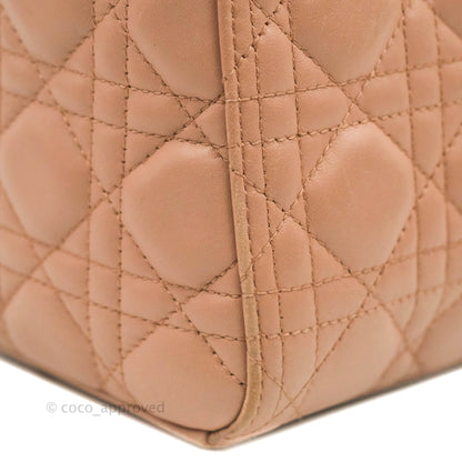 Christian Dior Medium Lady Dior Fard Blush Lambskin Gold Hardware