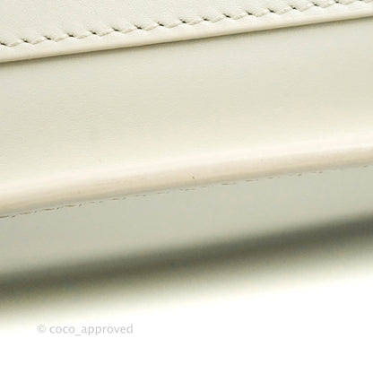 Dior Medium Bobby Bag Off White Calfskin Gold Hardware