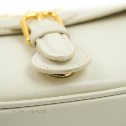 Dior Medium Bobby Bag Off White Calfskin Gold Hardware
