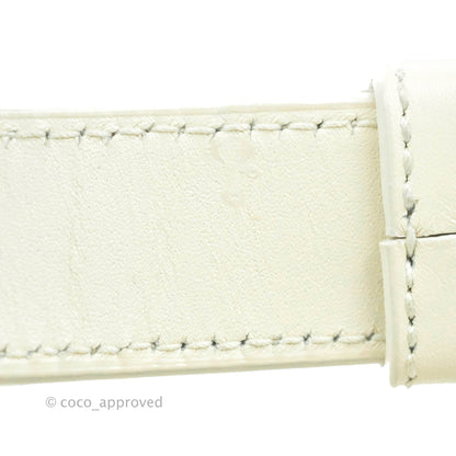 Christian Dior 30 Montaigne Bag White Calfskin Gold Hardware