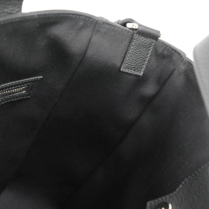 Dior Men's Saddle Tote Bag with Shoulder Strap Black Grained Leather
