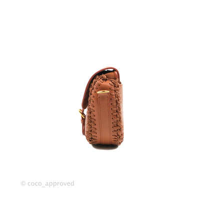 Dior Medium Whipstitched Bobby Bag Brown Grained Calfskin Gold Hardware