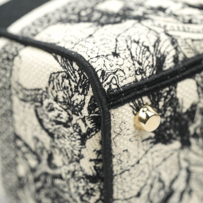 Christian Dior Medium Lady D-Lite Toile de Jouy Zodiac Embroidery Gold Hardware