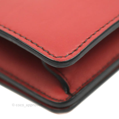 Christian Dior J'Adior Chain Flap Bag Red Calfskin