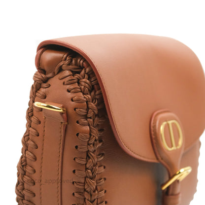 Dior Medium Whipstitched Bobby Bag Brown Grained Calfskin Gold Hardware