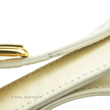 Christian Dior 30 Montaigne Bag White Calfskin Gold Hardware