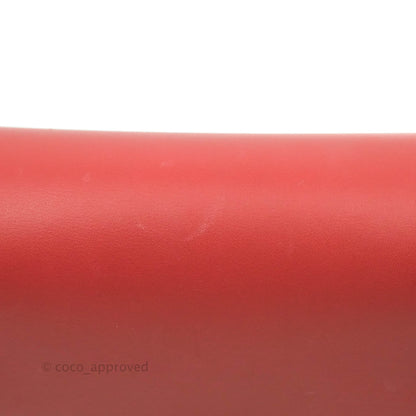Christian Dior J'Adior Chain Flap Bag Red Calfskin