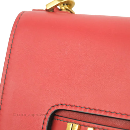 Christian Dior J'Adior Chain Flap Bag Red Calfskin