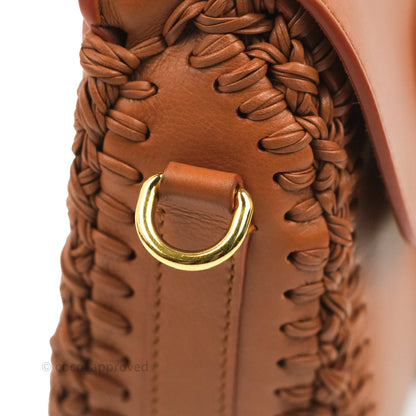 Dior Medium Whipstitched Bobby Bag Brown Grained Calfskin Gold Hardware