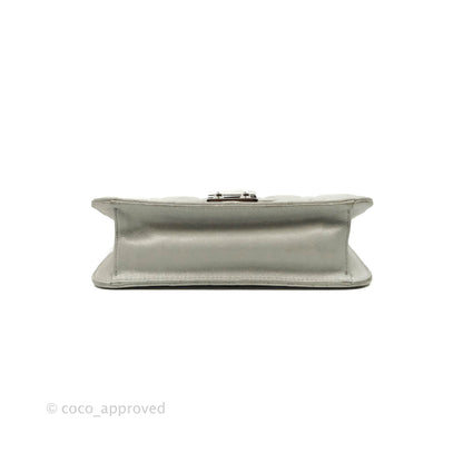 Christian Dior Miss Dior WOC Cannage Metallic Grey Silver Hardware