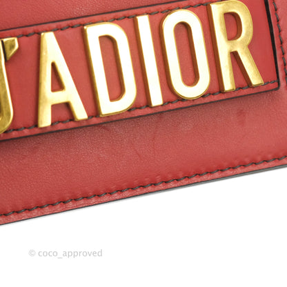 Christian Dior J'Adior Chain Flap Bag Red Calfskin