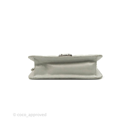 Christian Dior Miss Dior WOC Cannage Metallic Grey Silver Hardware