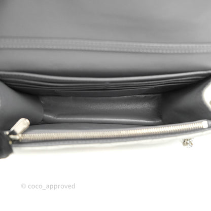 Christian Dior Miss Dior WOC Cannage Metallic Grey Silver Hardware
