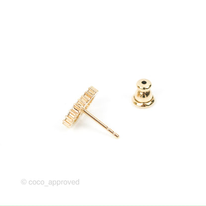 Christian Dior Clair D Lune Earrings Crystal Gold Tone
