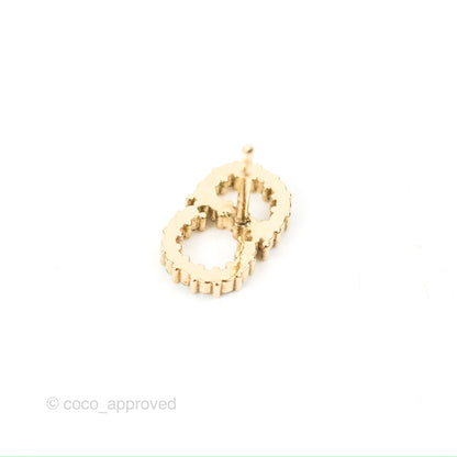 Christian Dior Clair D Lune Earrings Crystal Gold Tone