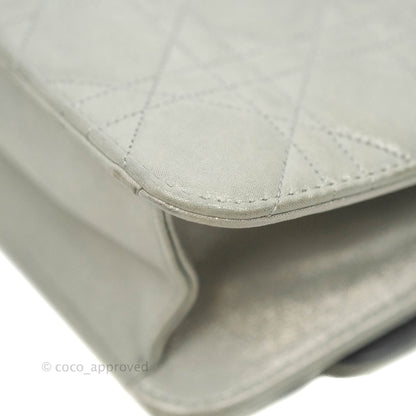 Christian Dior Miss Dior WOC Cannage Metallic Grey Silver Hardware