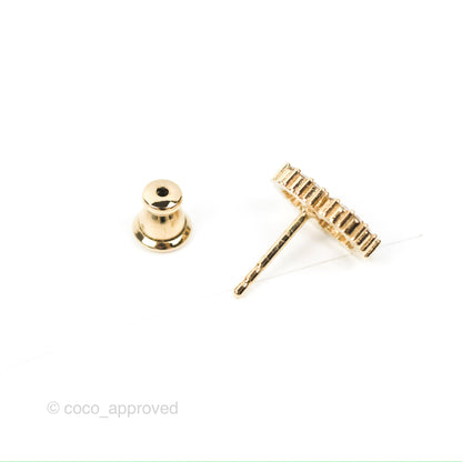Christian Dior Clair D Lune Earrings Crystal Gold Tone