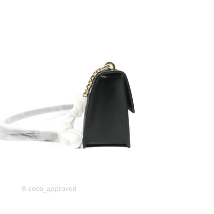 Christian Dior 30 Montaigne with Chain Black Grained Calfskin