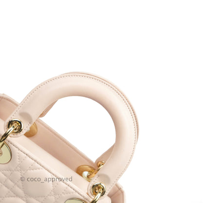 Christian Dior Lambskin My ABCDior Lady Dior Pale Pink Gold Hardware