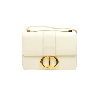 Dior Montaigne 30 Ivory Box Calfskin Gold Hardware