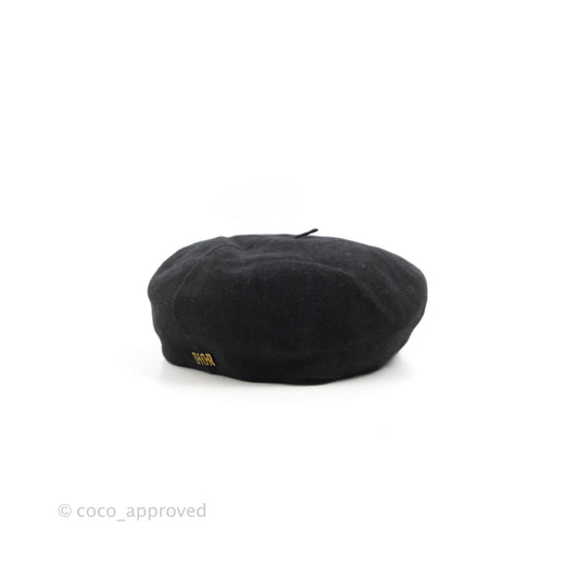 Christian Dior Beret Linen Black