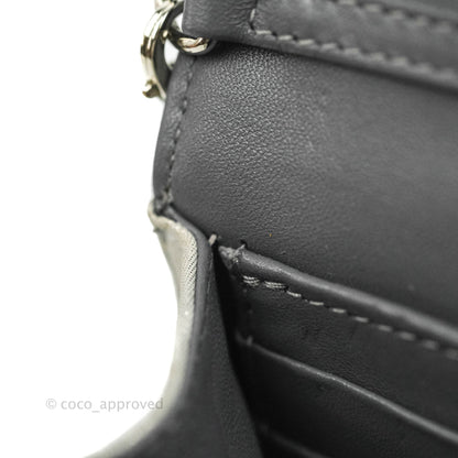 Christian Dior Miss Dior WOC Cannage Metallic Grey Silver Hardware