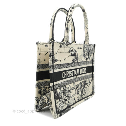 Christian Dior New Small Latte Dior Zodiac Embroidery Canvas Book Tote
