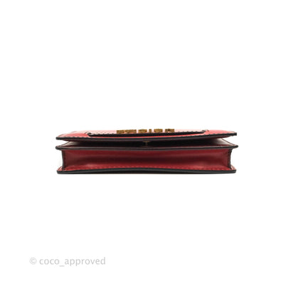 Christian Dior J'Adior Pouch with Chain Red Calfskin