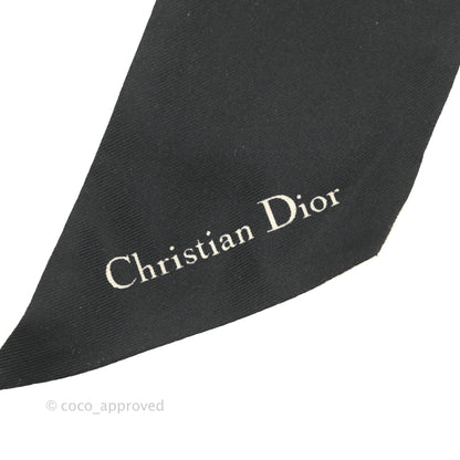 Christian Dior Silk 30 Montagigne Mitzah Scarf Black White