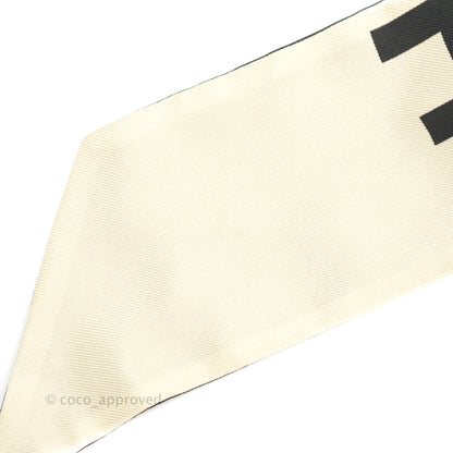 Christian Dior Silk 30 Montagigne Mitzah Scarf Black White