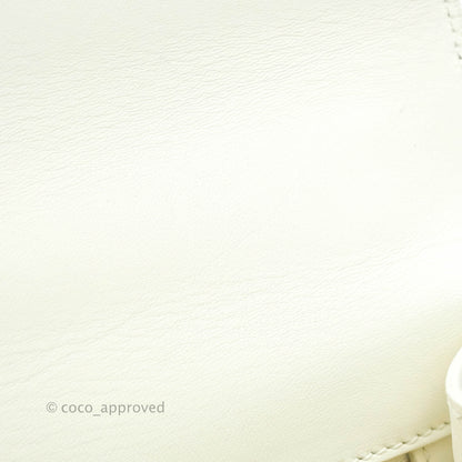Christian Dior 30 Montaigne Bag White Calfskin Gold Hardware