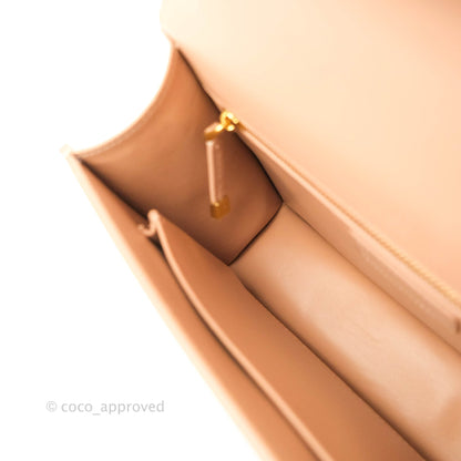Christian Dior 30 Montaigne Bag Rose Beige Calfskin Gold Hardware