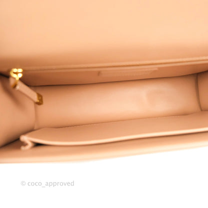 Christian Dior 30 Montaigne Bag Rose Beige Calfskin Gold Hardware