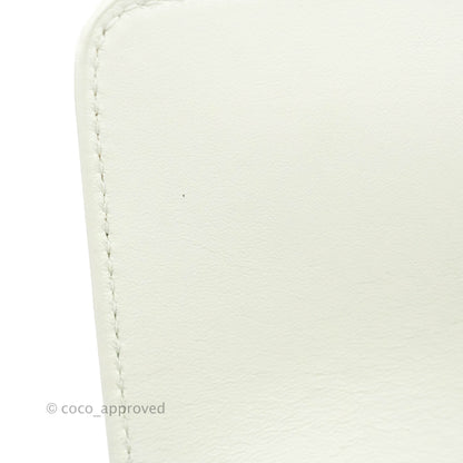 Christian Dior 30 Montaigne Bag White Calfskin Gold Hardware