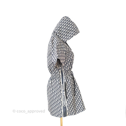 Christian Dior Short Hooded Dress Navy Dior Oblique Jacquard