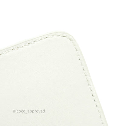 Christian Dior 30 Montaigne Bag White Calfskin Gold Hardware