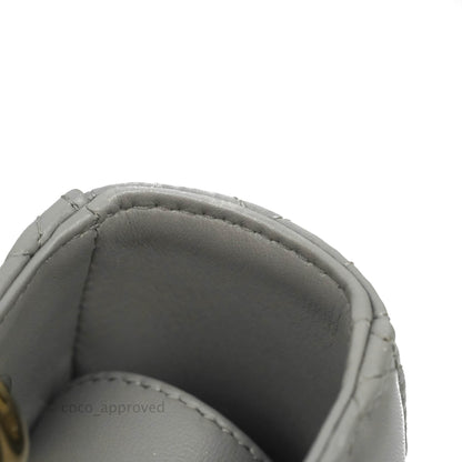 Christian Dior Lambskin My ABCDior Lady Dior Grey Gold Hardware