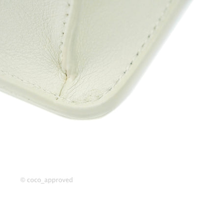 Christian Dior 30 Montaigne Bag White Calfskin Gold Hardware