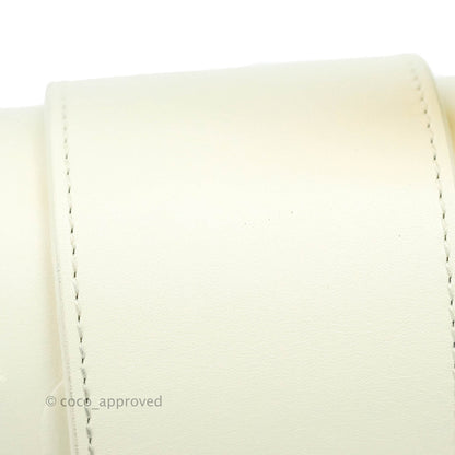 Christian Dior 30 Montaigne Bag White Calfskin Gold Hardware