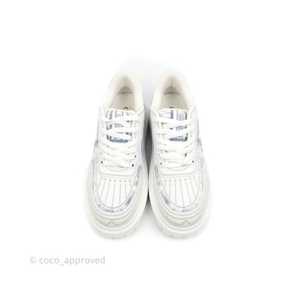Christian Dior Dior Addict Sneaker Blue Toile de Jouy Technical Fabric