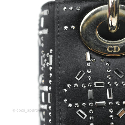 Christian Dior Cannage Mini Lady Dior Satin Crystal